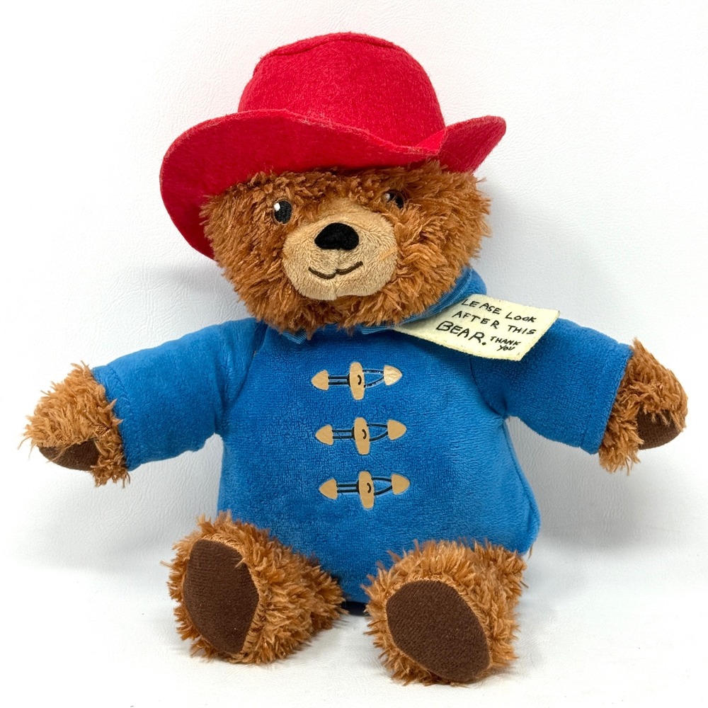 Yottoy Paddington Bear Talking Plush 9" Blue Duffle Coat Red Hat 2017 9923